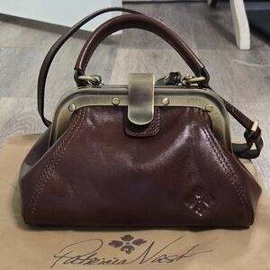 NWOT Patricia Nash Rich Brown Leather Crossbody Bag